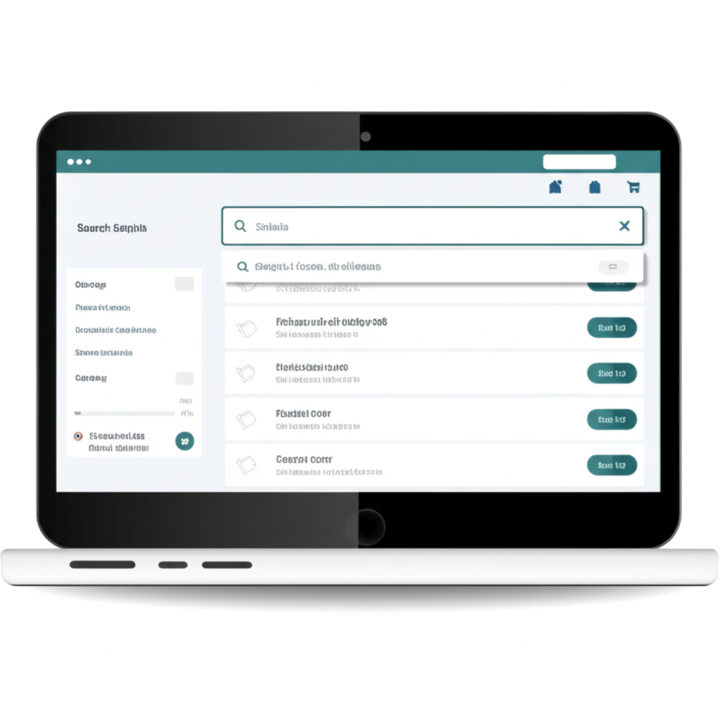 E-commerce product listing page with bilingual search bar and localised filters