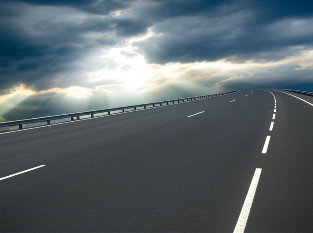 A road stretching into the future, symbolizing the ongoing journey of Sri Lanka's development and Sumal Perera's legacy.