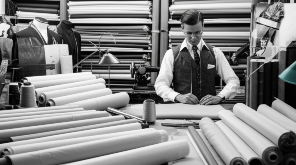 The humble beginnings of a tailoring shop, representing the foundation of Hameedia.