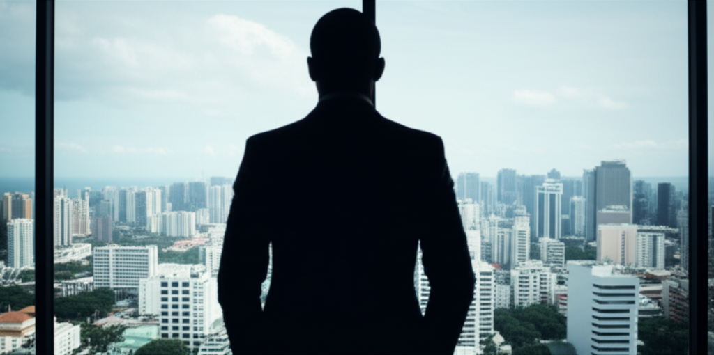 A silhouette representing the forward-looking legacy of Hussain Sadique.