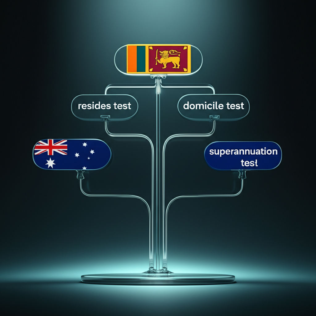 A flowchart explaining the Australian Tax Office's tests for tax residency.