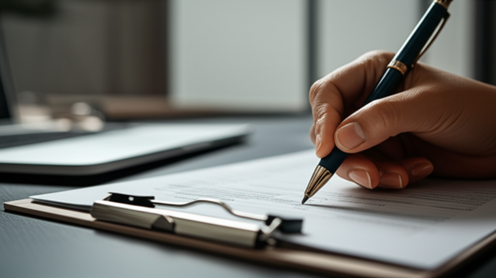 A person completing a Sri Lankan tax residency form at the Inland Revenue Department.