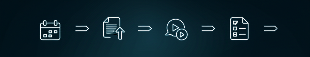 An infographic detailing the four simple steps for a telehealth consultation.