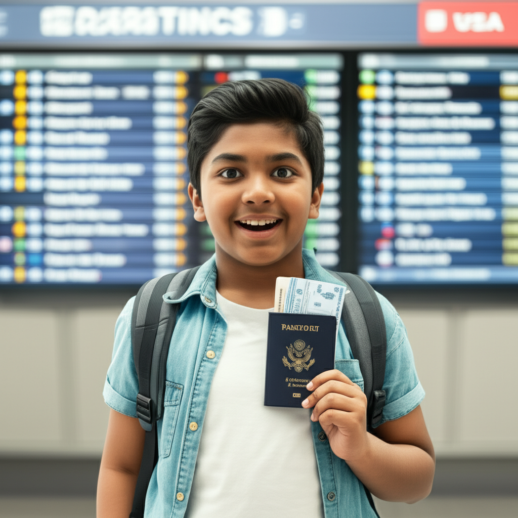 A student with an approved F-1 visa ready to travel from Sri Lanka to the USA.