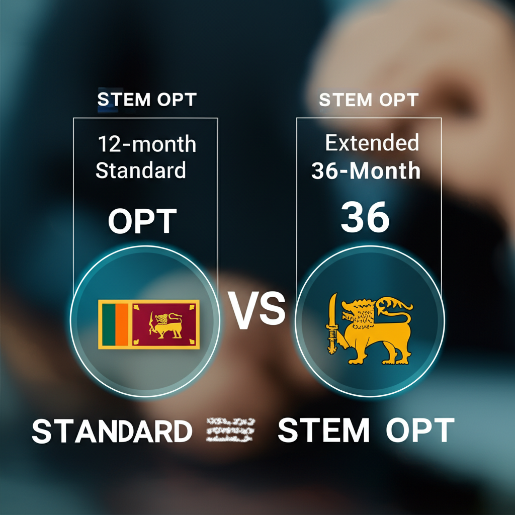 A chart comparing the duration and benefits of standard OPT versus the STEM OPT extension.