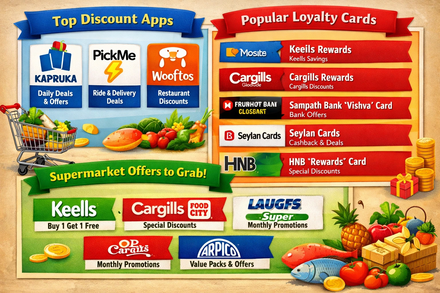 Best discount apps, loyalty cards, and supermarket offers Sri Lankans should use.