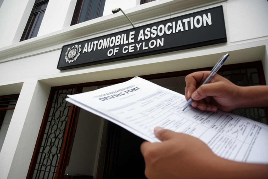 Applying for an International Driving Permit at the AA of Ceylon.