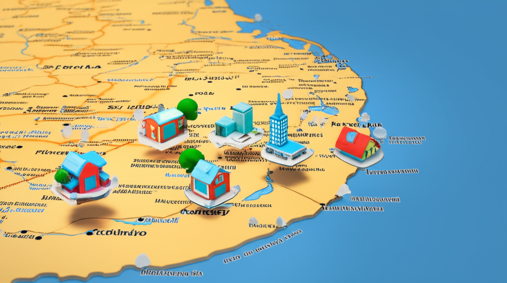 Map of Sri Lanka showing popular real estate investment areas.
