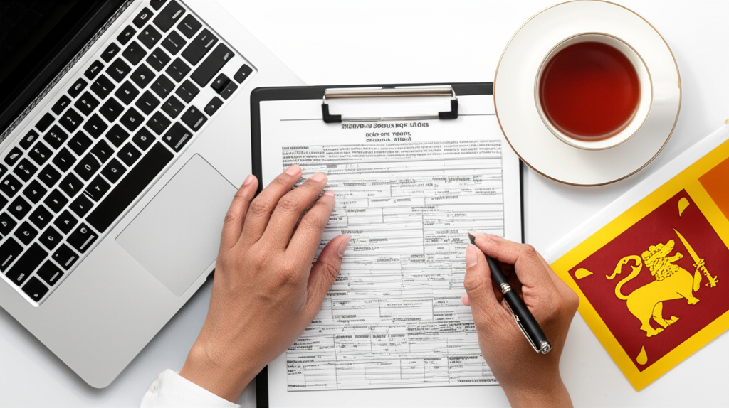 Completing the necessary paperwork to register a new business in the US.