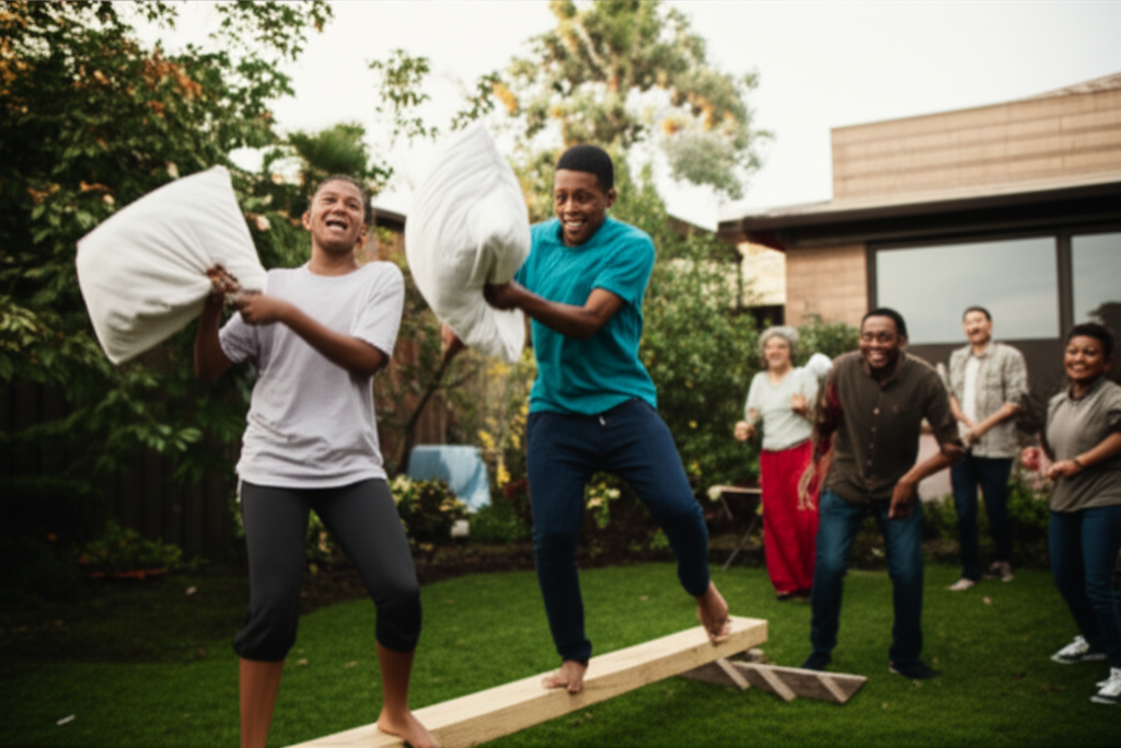 Children playing the traditional Sri Lankan New Year game of Kotta Pora.